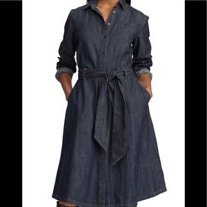 NWOT Lauren by Ralph Lauren Denim Shirt Dress